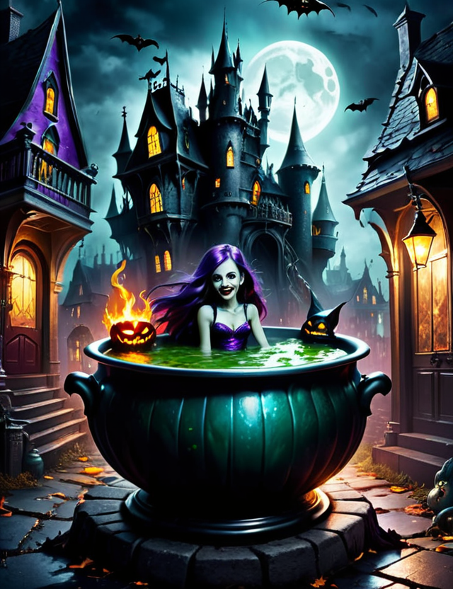 00570-[number]-329402084-((best quality)), ((masterpiece)), ((realistic,digital art)), (hyper detailed), Cursed Surreal Mermaid Vampire's Castle Witches'.png